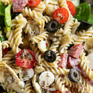 Fusilli & Black Olives Salad