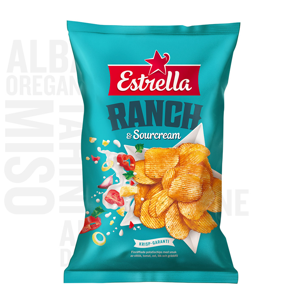 Estrella 175g Ranch & Sourcream Chips